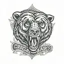 chicago bears  tattoo design idea