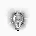 83 inside of a lightbulb tattoo design idea