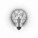 83 inside of a lightbulb tattoo design idea