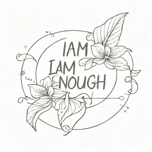 I am enough  tattoo design idea