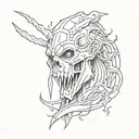 Aggrogoth style tattoo is small, on the forearm tattoo design idea