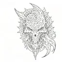 Aggrogoth style tattoo is small, on the forearm tattoo design idea