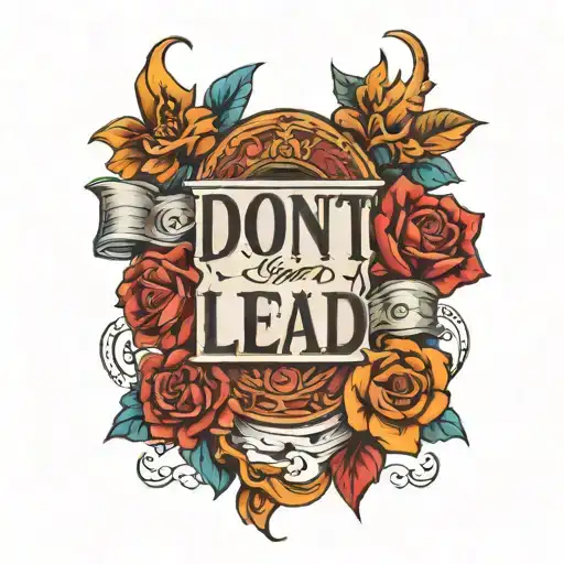 Latin phrase 'I don't lead I lead' tattoo design idea