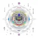 moon with chakras sign  tattoo design idea