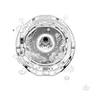 Astronaut entering a van gogh universe through a portal tattoo design idea