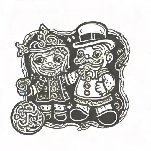 grandpa gingerbread tattoo design idea
