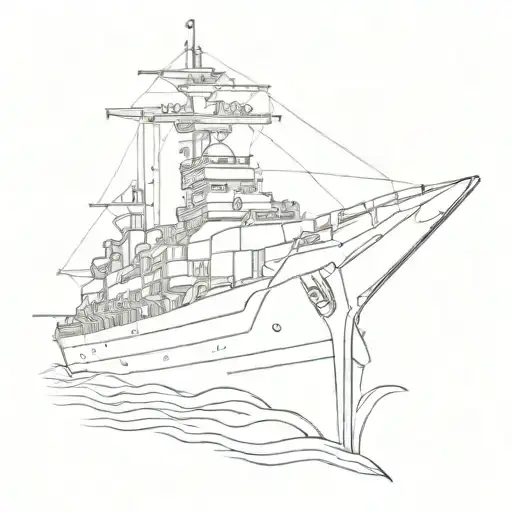 battleship  tattoo design idea