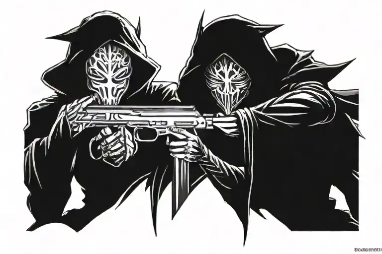 shadow assasin tattoo design idea