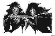 shadow assasin tattoo design idea