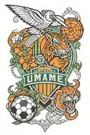university of Miami hurricanes, Yankees, New York jets, Miami Heat, Manchester United, Colombia soccer tattoo design idea