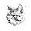 A gaming controller with a cat silhouette incorporated into the design tattoo design idea