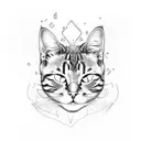 A gaming controller with a cat silhouette incorporated into the design tattoo design idea