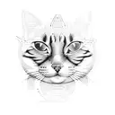 A gaming controller with a cat silhouette incorporated into the design tattoo design idea