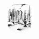 Yosemite landscape tattoo design idea