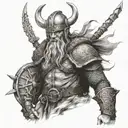 viking warrior tattoo design idea