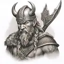 viking warrior tattoo design idea