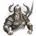 viking warrior tattoo design idea