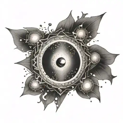 portal opening tattoo design idea