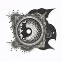 portal opening tattoo design idea