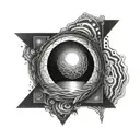 portal opening tattoo design idea