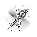 Sagittarius arrow with the word sempiterno tattoo design idea