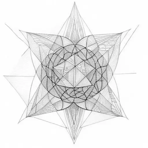 metatron cube tattoo design idea