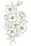 April, June, December and January  birth flowers bouquet tattoo tattoo design idea