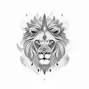 Lion heart tattoo design idea