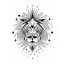 Lion heart tattoo design idea