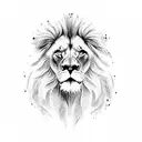 Lion heart tattoo design idea