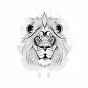 Lion heart tattoo design idea