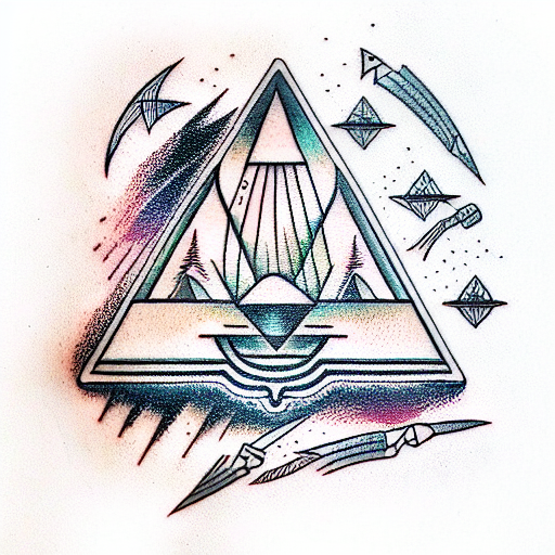 pyramid tattoo design idea