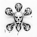 dance macabre tattoo design idea