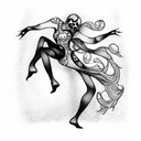 dance macabre tattoo design idea