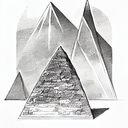 pyramid tattoo design idea