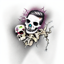 dance macabre tattoo design idea