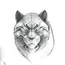 black panther tattoo design idea