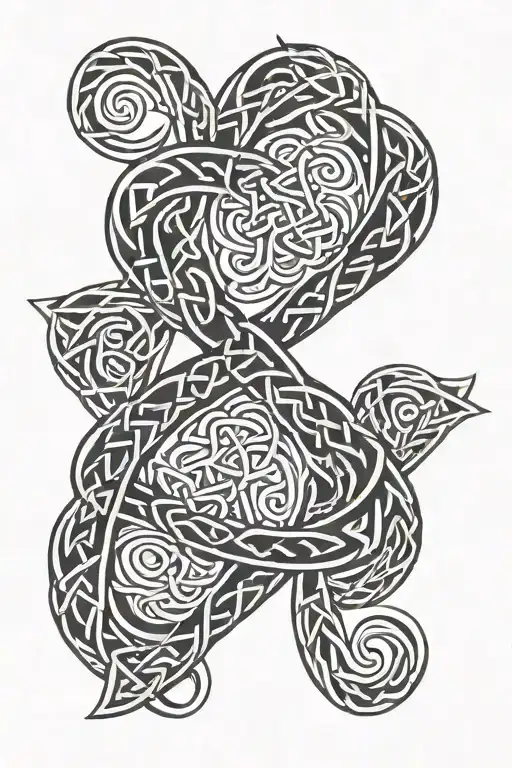 celtic heart knot design incorporating tattoo design idea