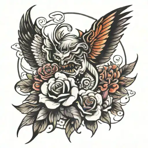 wisdom philosophy anger kindness  tattoo design idea
