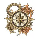 Viking compass tattoo design idea