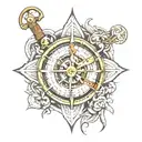 Viking compass tattoo design idea