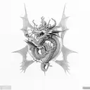 Chemistry-inspired dragon tattoo design idea