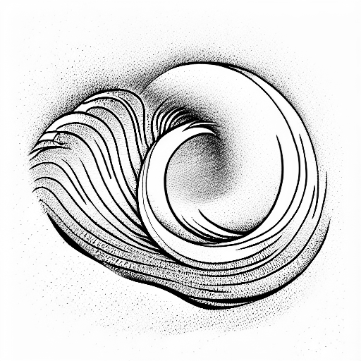 kanagawa wave tattoo design idea