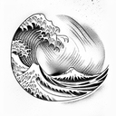 kanagawa wave tattoo design idea