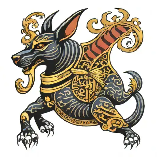 anubis tattoo design idea