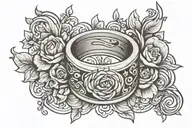 wedding ring tattoo design idea