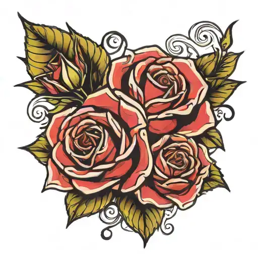 rose- 87 minutes - 6-13-2022 tattoo design idea
