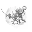 David and Goliath  tattoo design idea