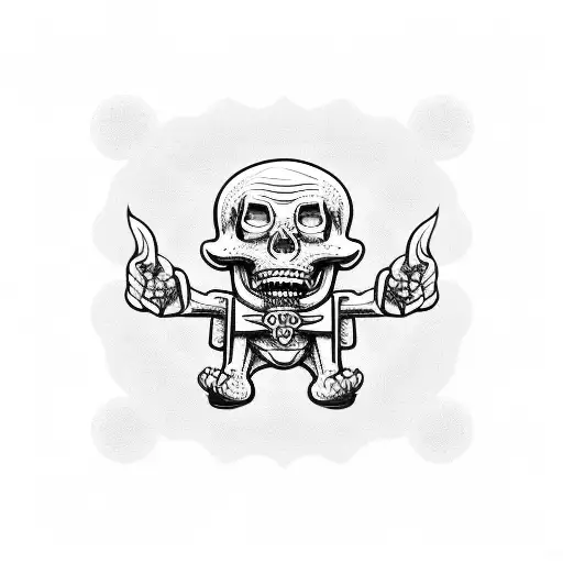 dollar, monopoly, skeleton tattoo design idea