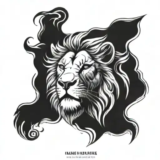 A tattoo design featuring a powerful lion symbolizing leadership and authority in politics tattoo design idea
